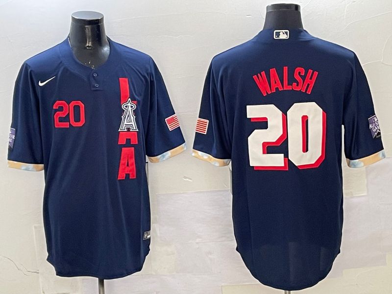 Men Los Angeles Angels #20 Walsh Drak Blue All star Game 2025 Nike MLB Jersey style 2->los angeles angels->MLB Jersey